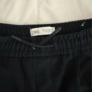 Zara kids Black and navy Drawstring Pants